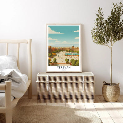 Yerevan Republic Square Poster: Mount Ararat Armenia City Print