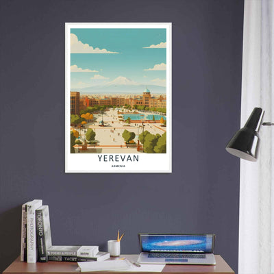 Yerevan Republic Square Poster: Mount Ararat Armenia City Print