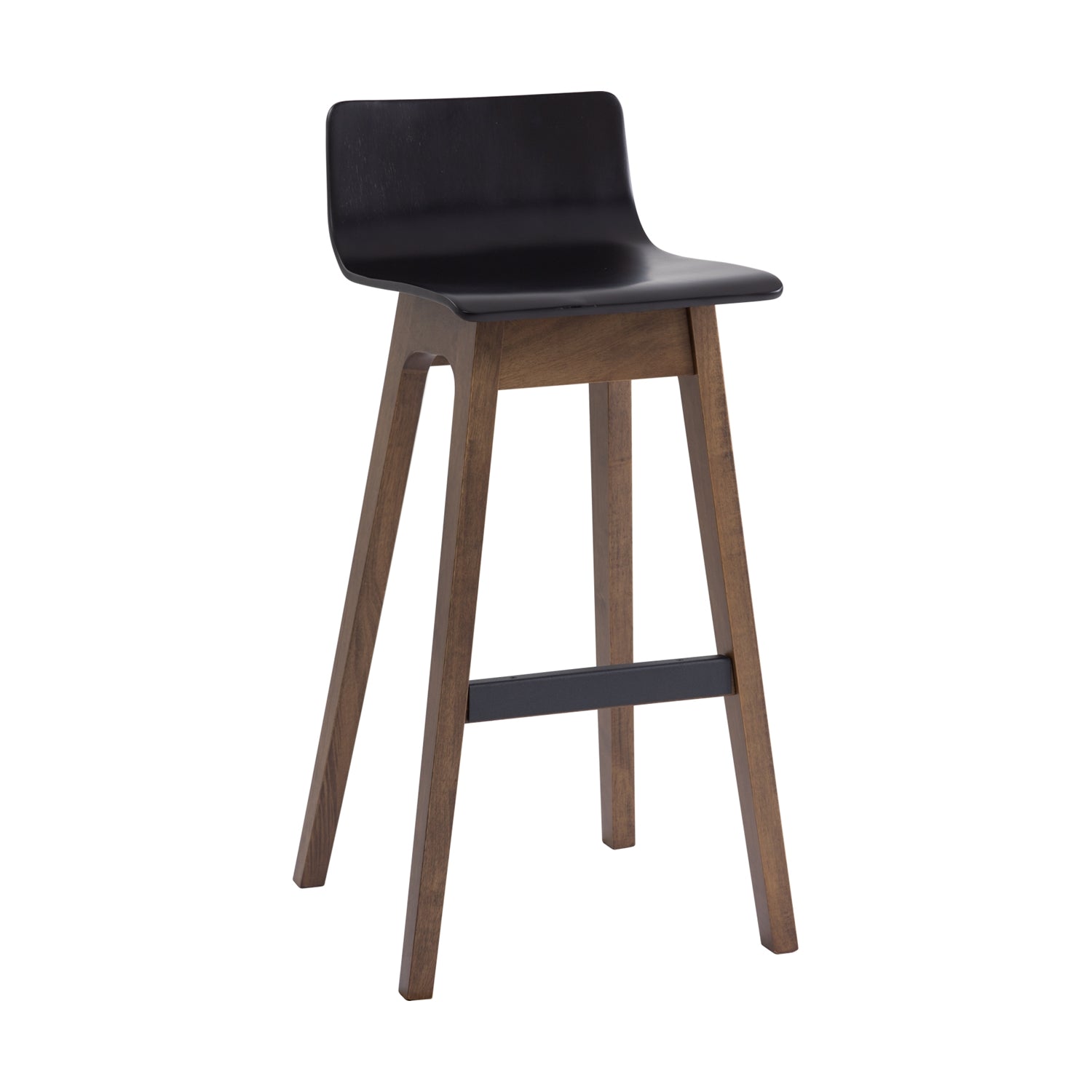 Ava Low Back Bar Chair - Black & Cocoa