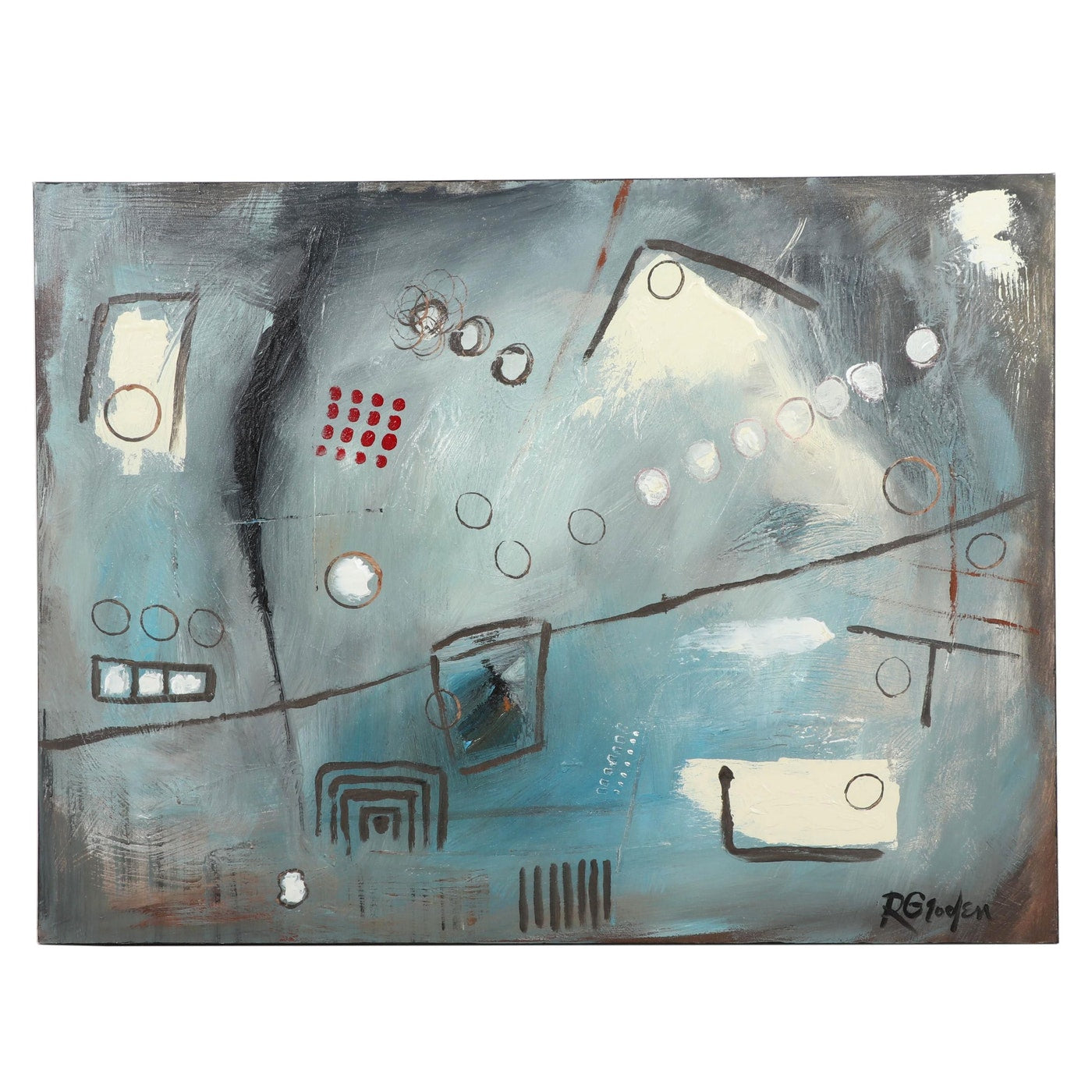 Randy Groden Mixed Media Painting "Fiscardo" (VINTAGE)