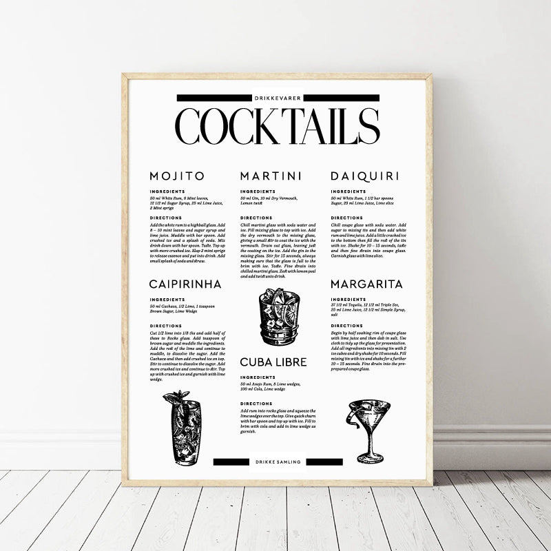 Signature Drinks Cocktail Print